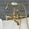 Kingston Brass AE203T7 7-Inch Tub Faucet with Hand Shower, Brushed Brass AE203T7 - alternate 4